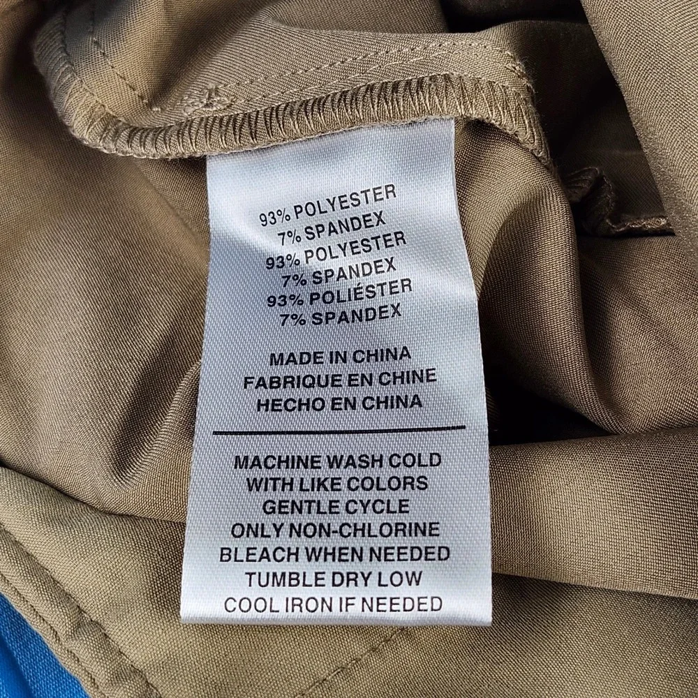 Birdie Bound Golf Pants Men 36x30 Khaki Stretch Performance Flat Front Preppy